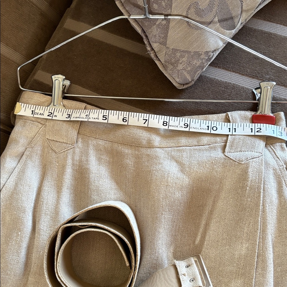 Ports international Beige, High waisted Wrap, Maxi Skirt with Belt: linen/cotton - Picture 10 of 12